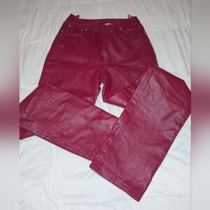 Red Leather Pants